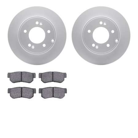 DYNAMIC FRICTION CO 4302-03006, Geospec Rotors with 3000 Series Ceramic Brake Pads, Silver 4302-03006